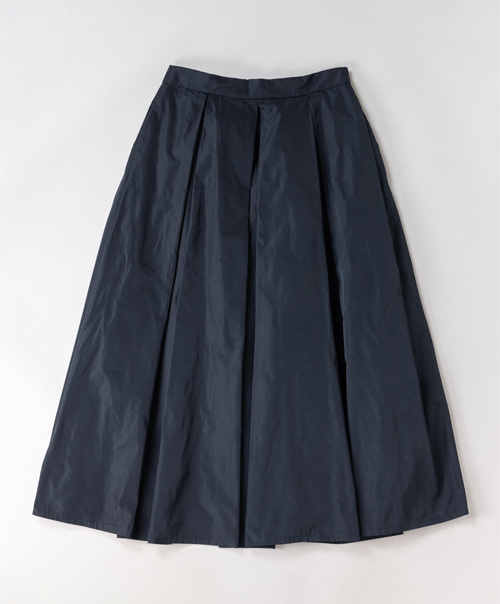 Micro taffeta tuck pleats skirt