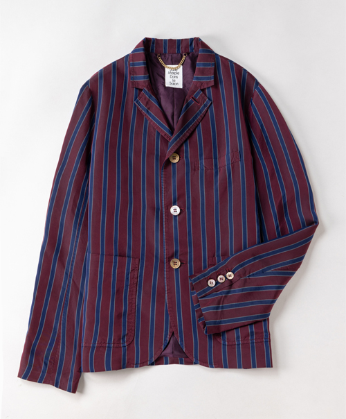 Regimental stripe peasant jacket