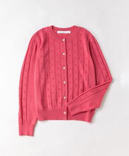 Flower eyelet cardigan