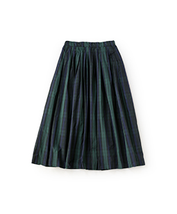 Memorial check tuck skirt