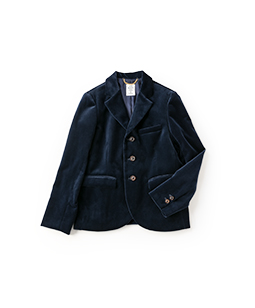 Cotton rayon velvet tailored jacket