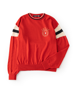 Fine wool college games sweater