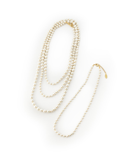 Baroque pearl double necklace