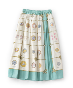 Precious buttons wrapped skirt