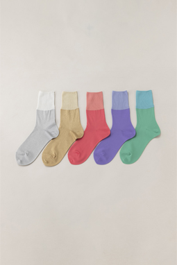 Bicolor crew socks