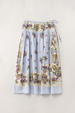 Flower festival drawstring skirt