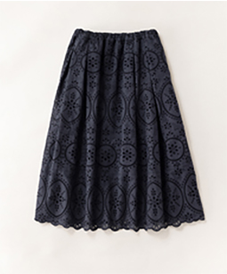 Table cloth lace tuck skirt