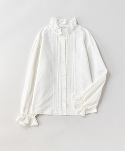Lace-trim Victorian blouse