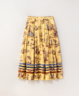 Playful garden ribbon-trim skirt