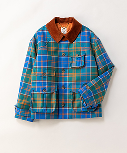 Tartan check hunting jacket