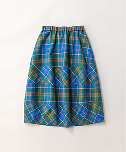 Tartan check lantern skirt