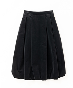 Cotton velvet bubble skirt