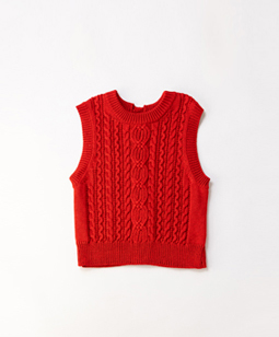 Aran knit gilet