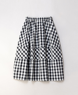 Block check lantern skirt