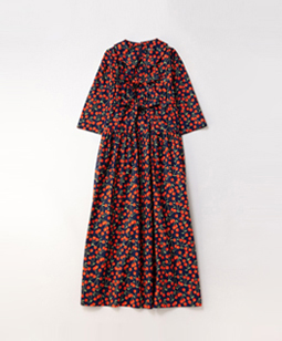 Falling cherries double ribbons dress