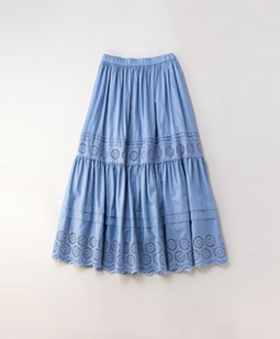Vintage lace tiered skirt
