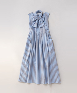 Old England stripe tablier dress