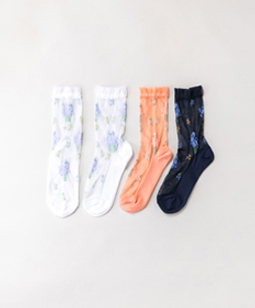Sheer flowers socks