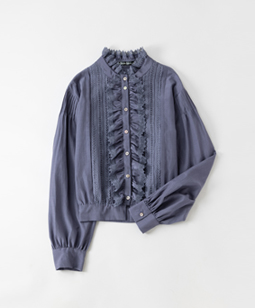 Lace-trim victorian blouse