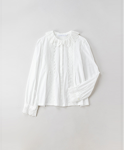 Organic broadcloth victorian blouse
