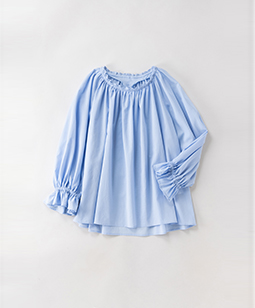 Cotton voile fluffy blouse