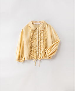 Frill-trim cropped shirt