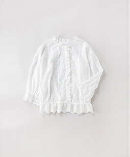 Victorian lace-trim blouse