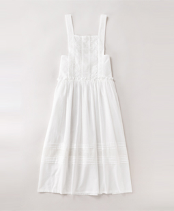 Victorian lace-trim tablier dress