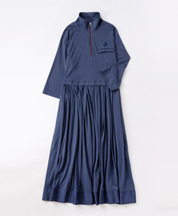 Chiffon T-cloth zip-up dress