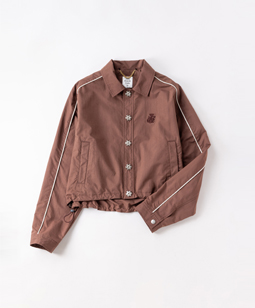 Coating taffeta cropped jacket