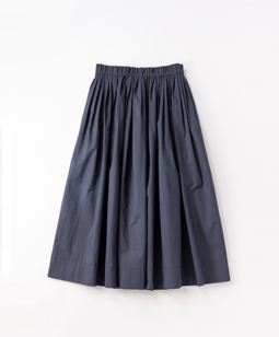 Coating taffeta tuck pleats skirt