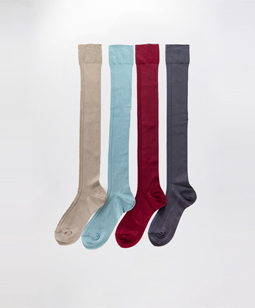 Cable&Rib stitch over-knee socks