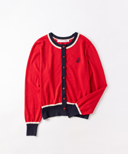 Color-trim cardigan