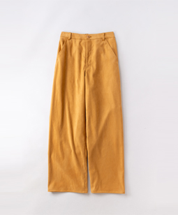 Heavy suede wide pants