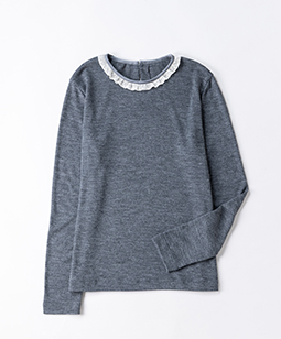 AXIO fraise lace-trim pullover