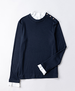 AXIO fraise pleats frill pullover