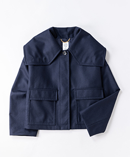 Fine flannel stole collar jacket