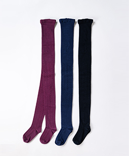 Silky yarn crochet lace tights