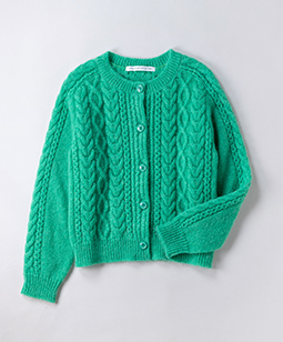 Kid mohair aran cardigan