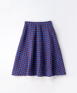 Houndstooth flare skirt