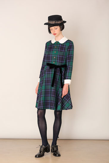 Jane Marple  Wool tartan check dress